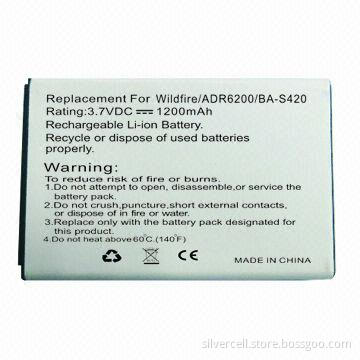 PDA Battery Pack for HTC ADR 6200 with 1,200mAh Capacity, OEM/ODM Orders Welcomed